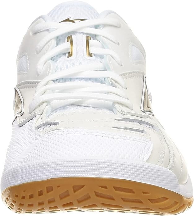 MIZUNO Badminton Shoes WAVE FANG PRO 71GA2100 White/Gold