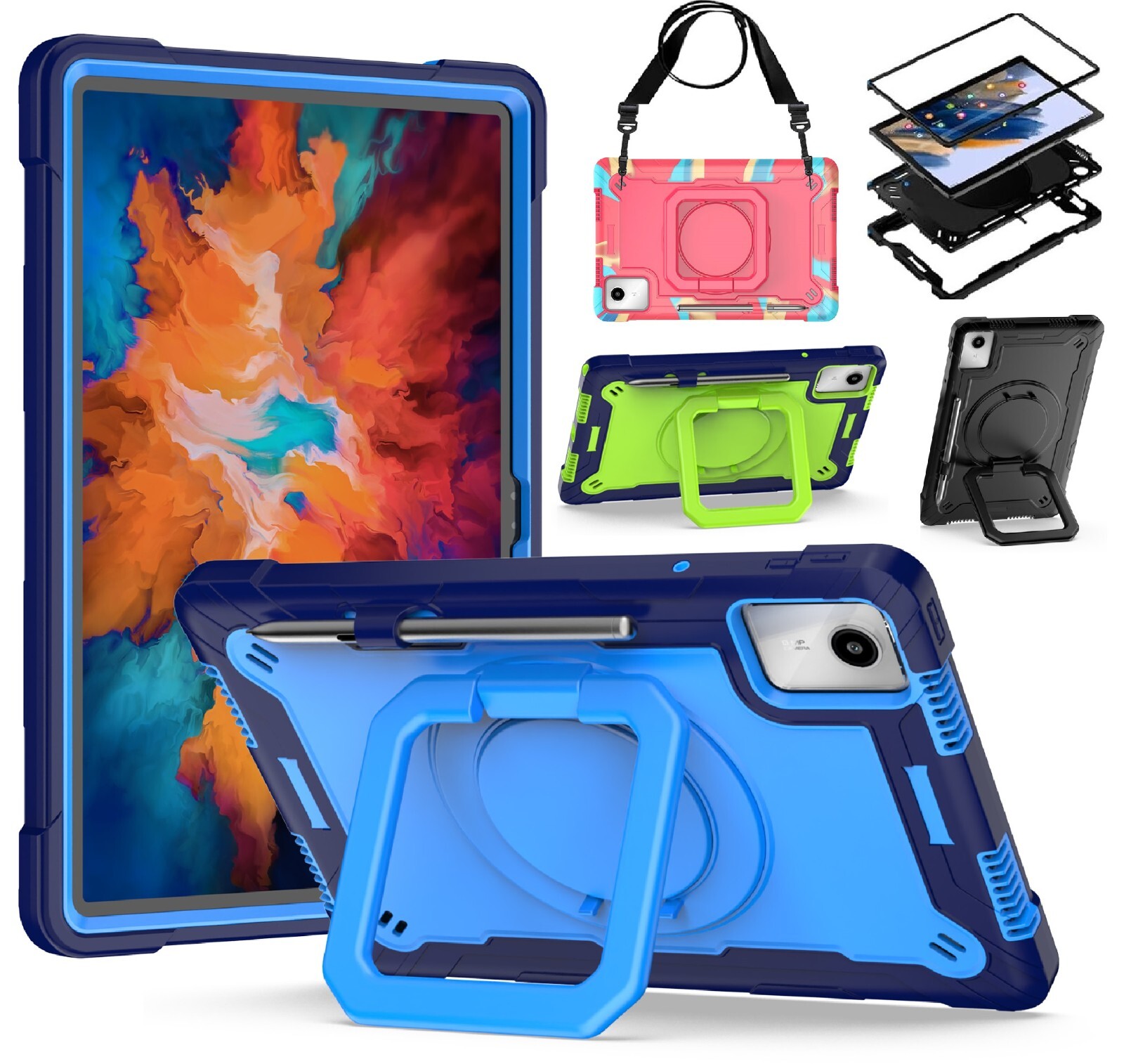 Carrying Case For Lenovo Tab M11/Tab K11 Heavy Duty Shockproof Strap Stand Cover