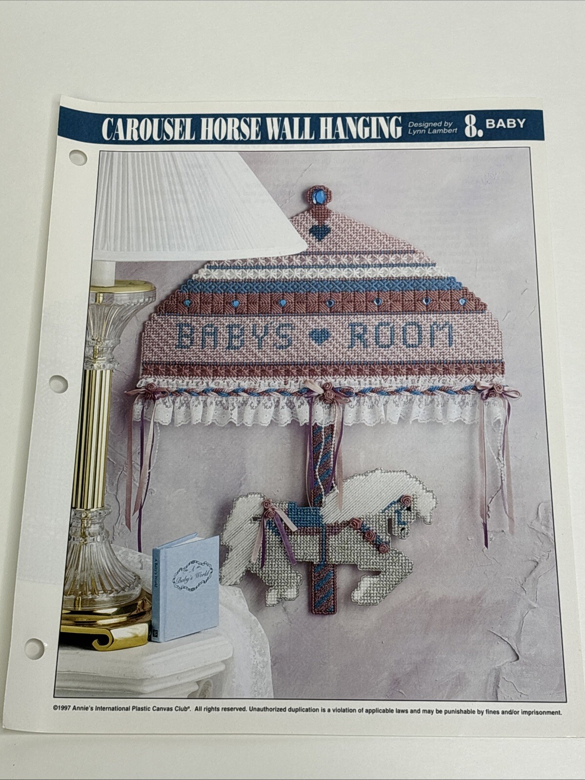 Carousel Horse Wall Hanging Annie's Attic Plastic Canvas Pattern Page