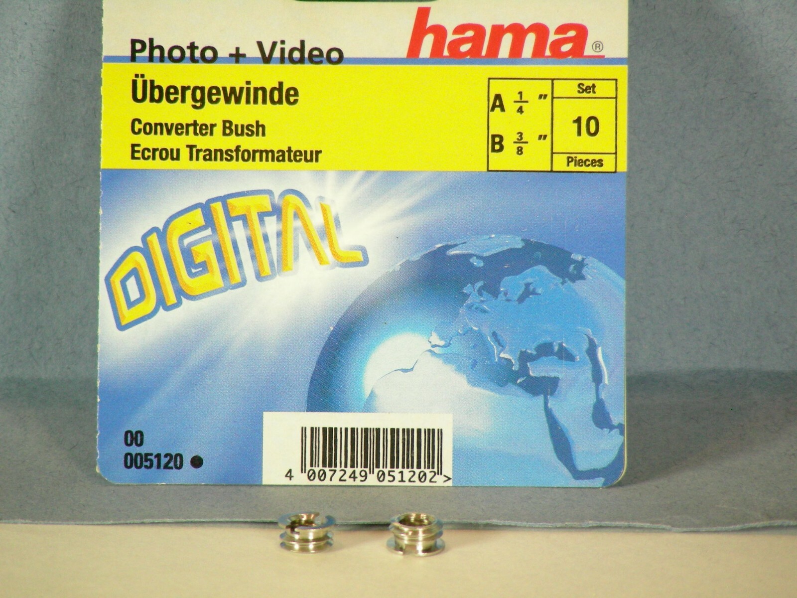 Hama 3/8" to 1/4-20 Thread Adapter for Camera Tripod mounts - new