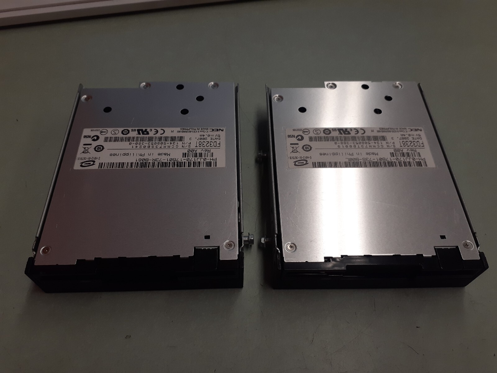 (2) NEC Internal Floppy Disk Drive FD3238T 0JJ170 JJ170 - Black Bezel