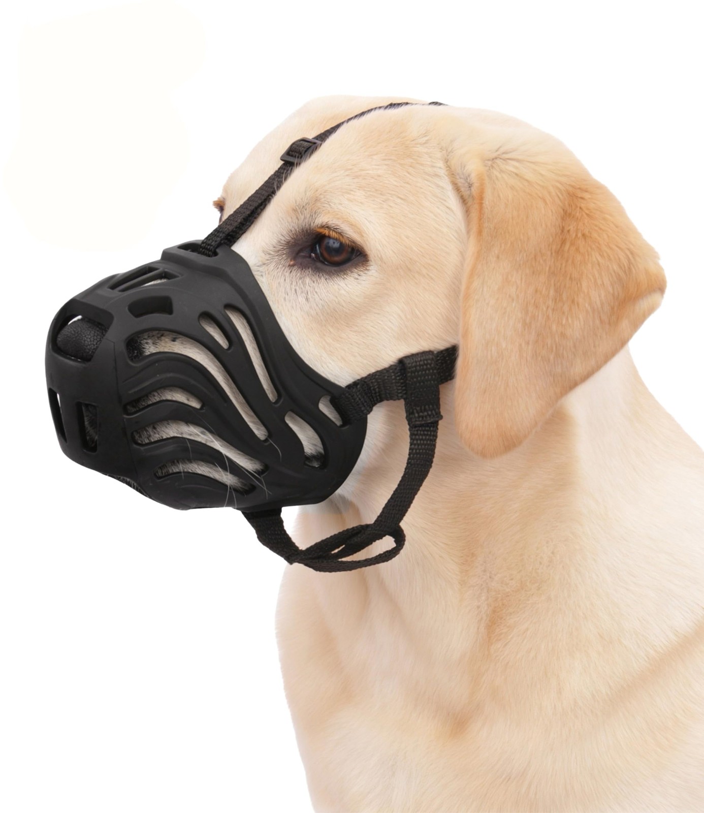 Dog Muzzle for Large Dogs, Silicone Basket M-5, Black