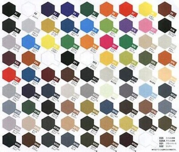 US Tamiya XF Series Gloss Acrylic Mini Paint 10ml XF1-XF93 Small Bottle