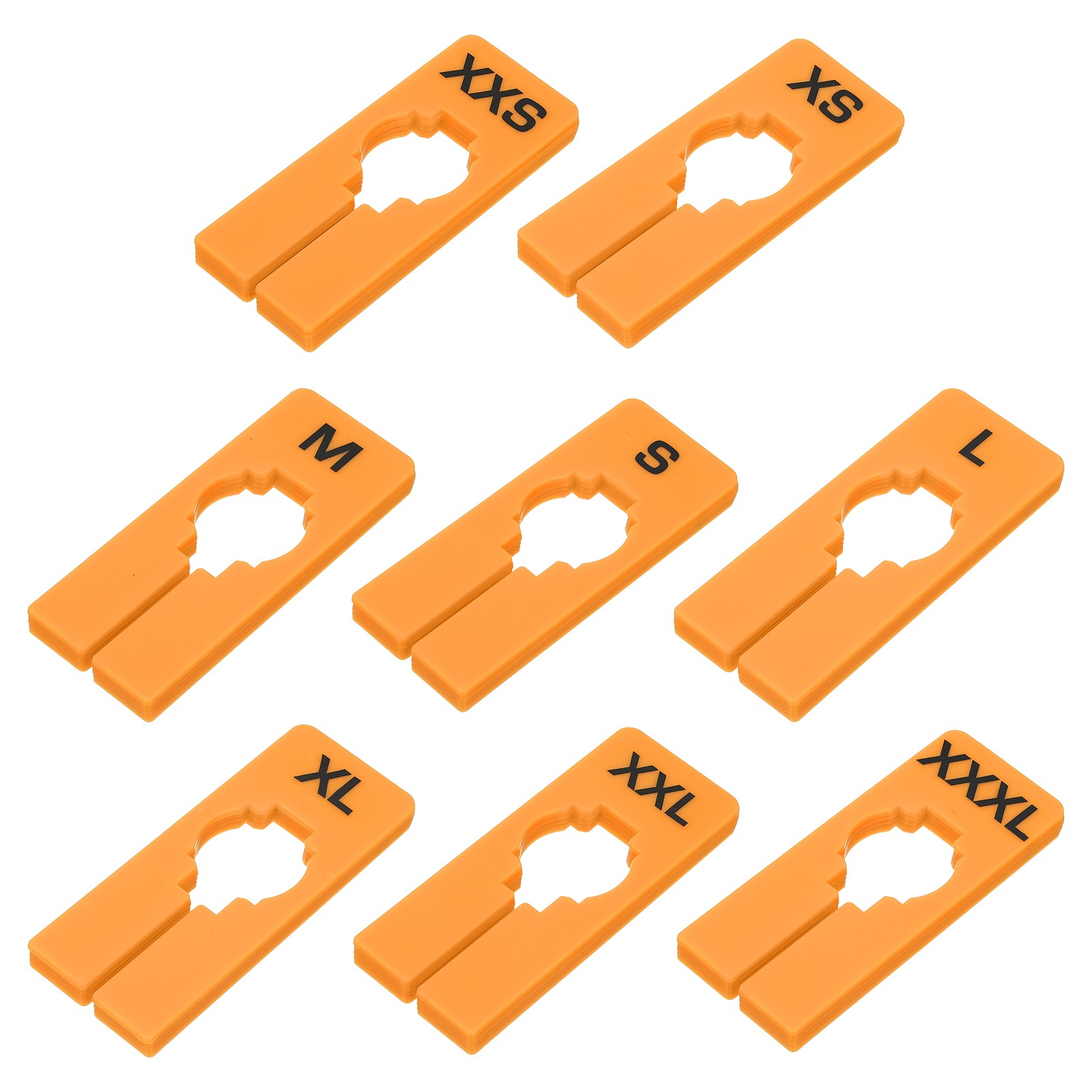 40 Pack Rectangle Clothes Dividers for Hanging Clothes 8 Sizes Orange