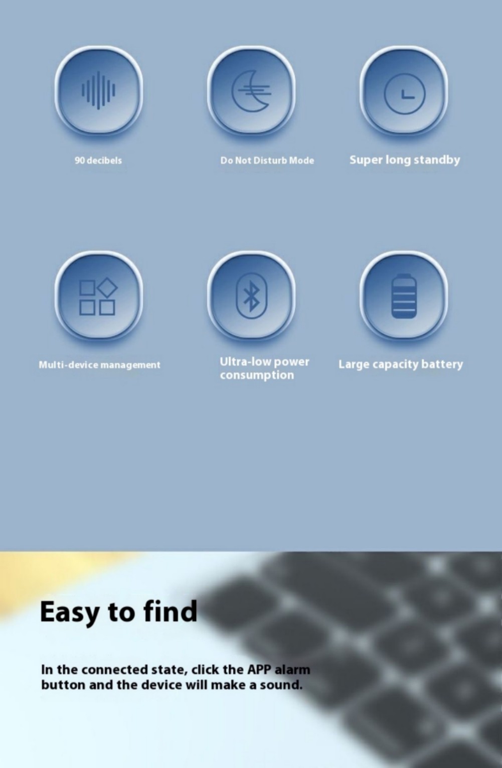 Mini GPS Bluetooth Location Device Tracking Air Tag Key Pet Child Finder Tracker