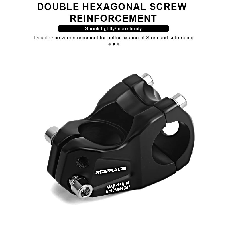 30° Bike Stem 50mm Short 31.8mm MTB Road Bicycle Handlebar 28.6 Fork Alloy