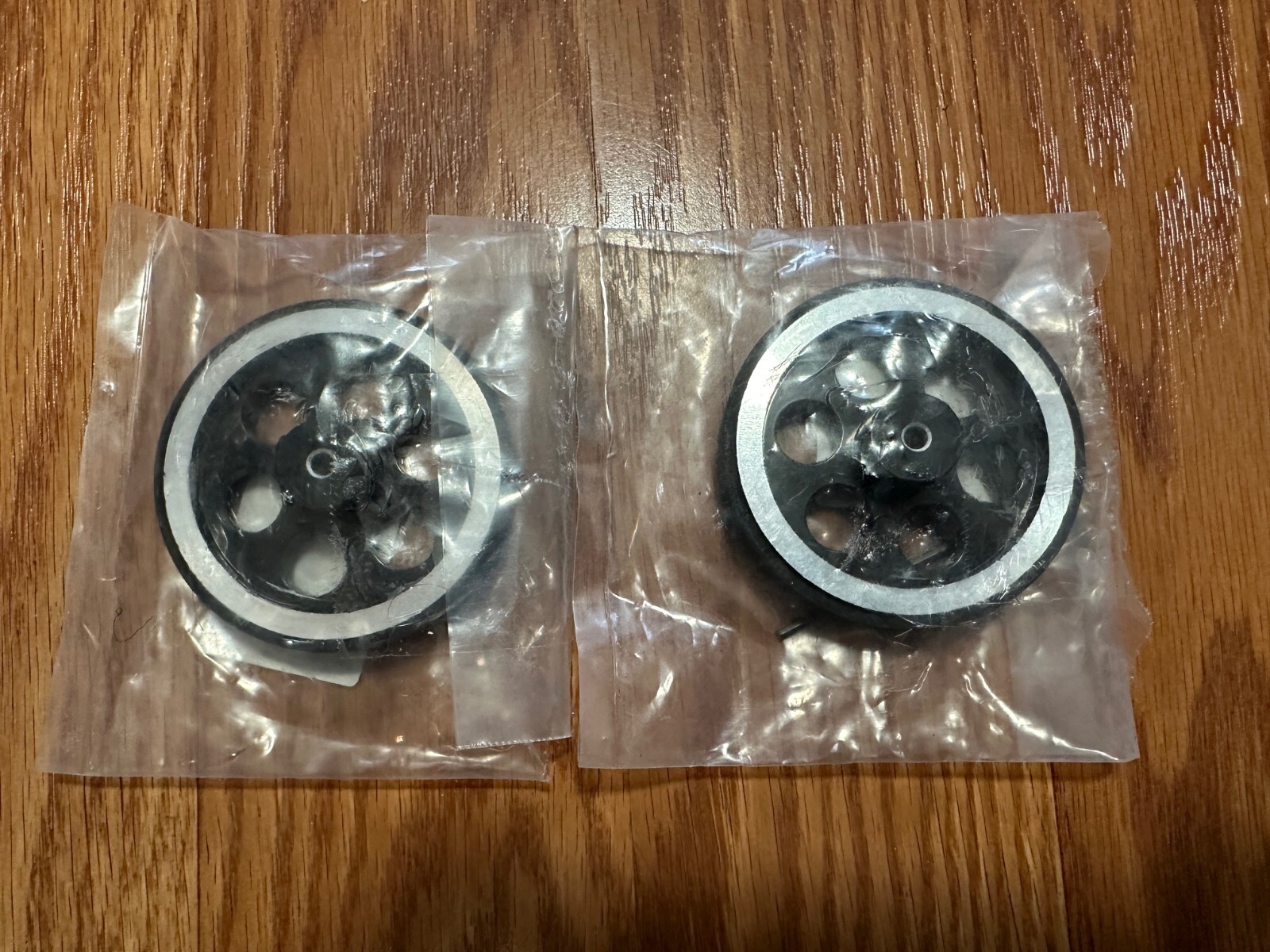 Compatible DIY Kits - TWO 2x 65mm 4mm Hole Diameter Metal Wheels for Chassis Car