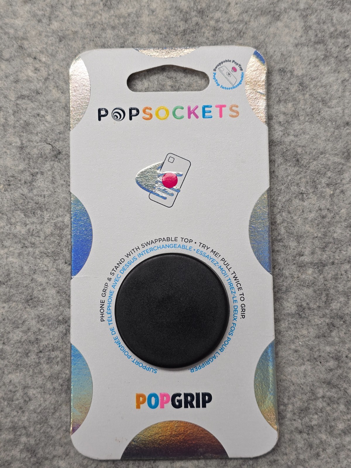 Black Popsockets Black Single Grip & Stand Universal Phones Tablet Holder