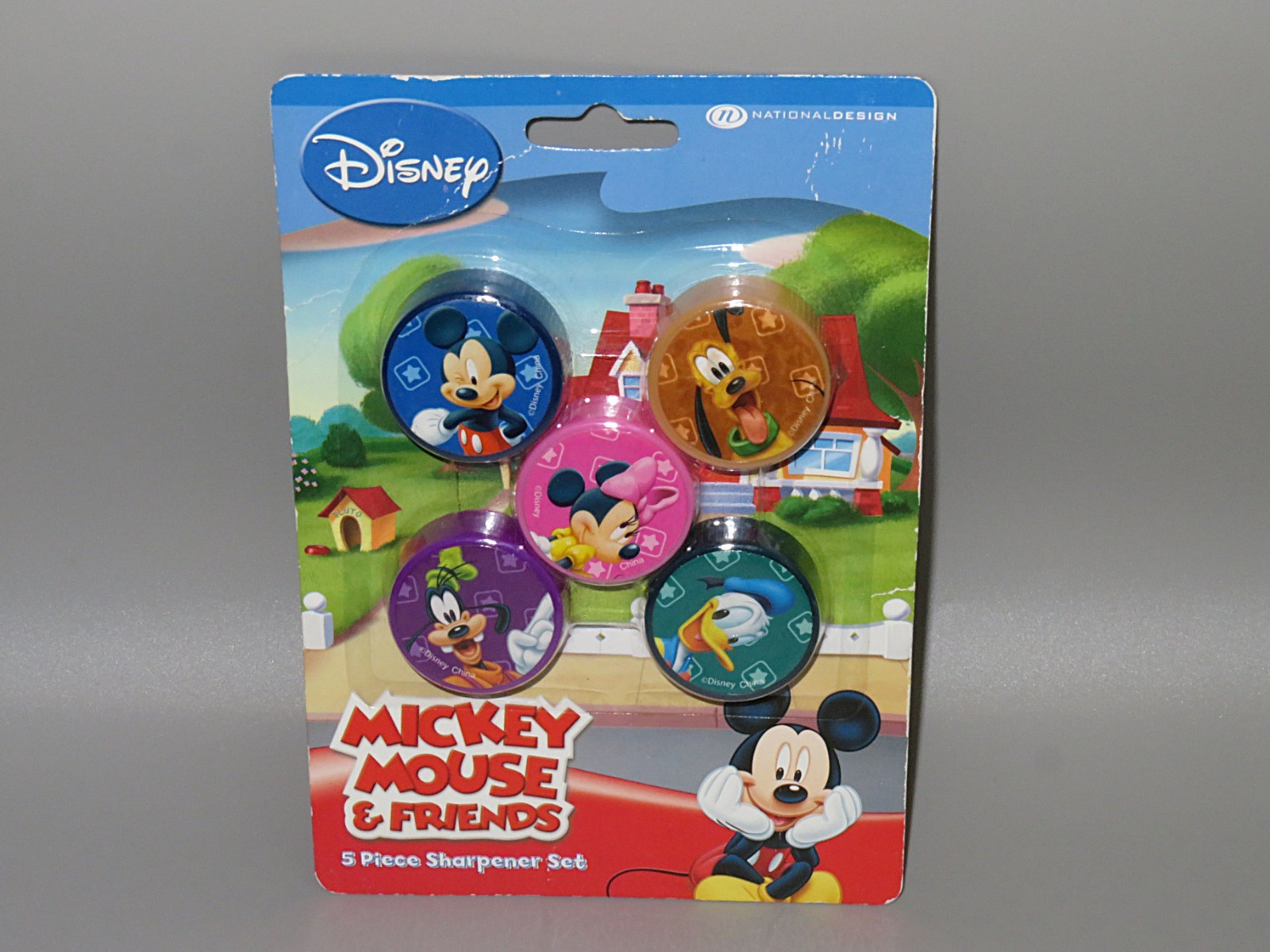 Disney National Design Mickey Mouse & Friends 5 Piece Pencil Sharpener Set 6794D