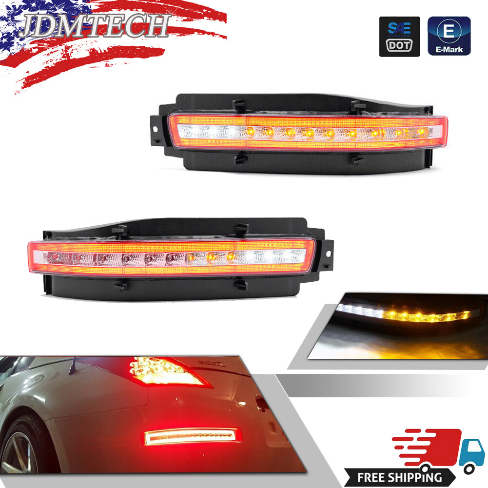 Clear Lens All-In-One LED Turn Signal, Backup, Brake Light For 03-09 Nissan 350Z