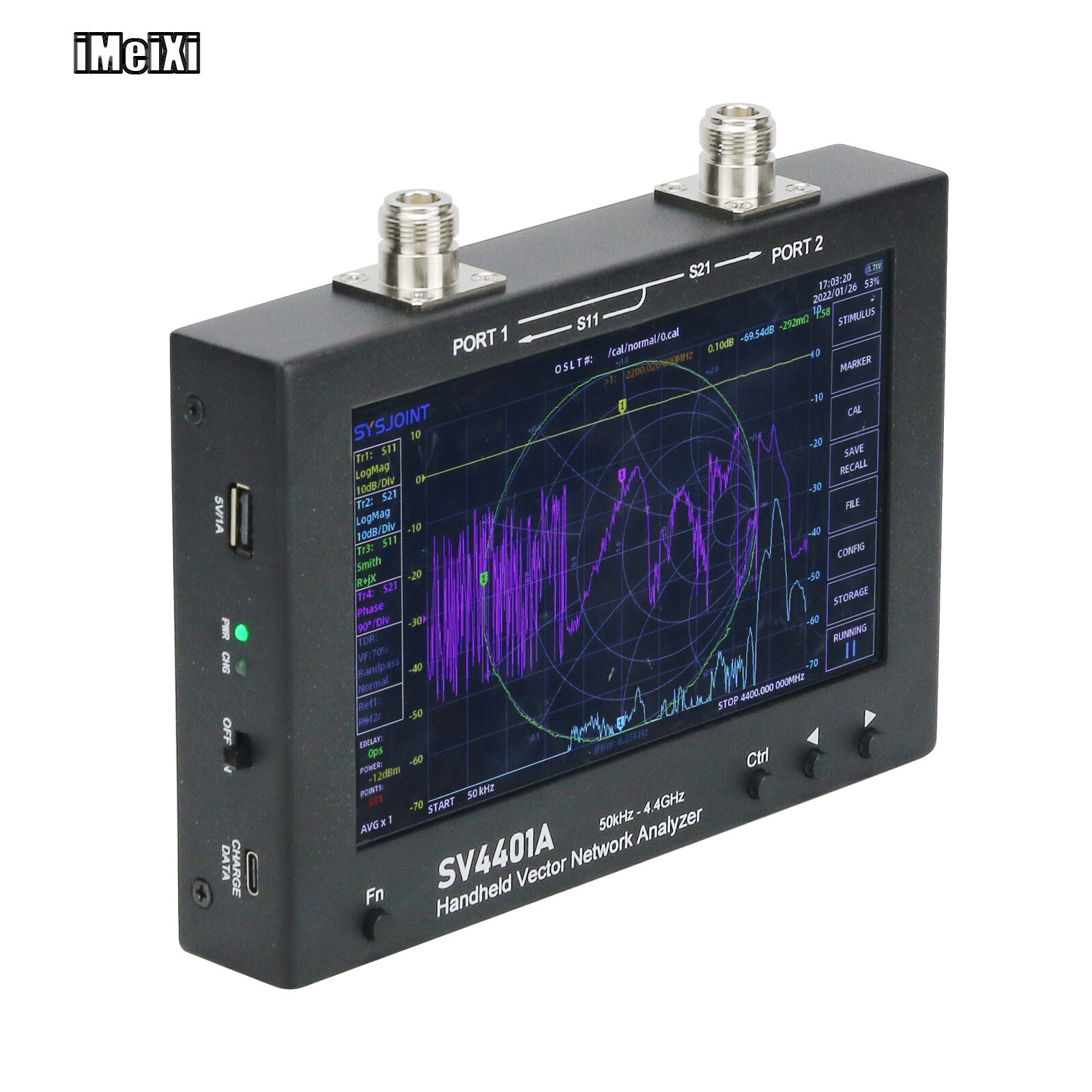 SV4401A 50KHz-4.4GHz VNA Vector Network Analyzer 100DB Dynamic International