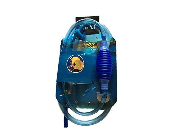 Siphon Vacuum Aquarium Gravel Cleaner total 8-foot-2-inch with Hose Clip Holder