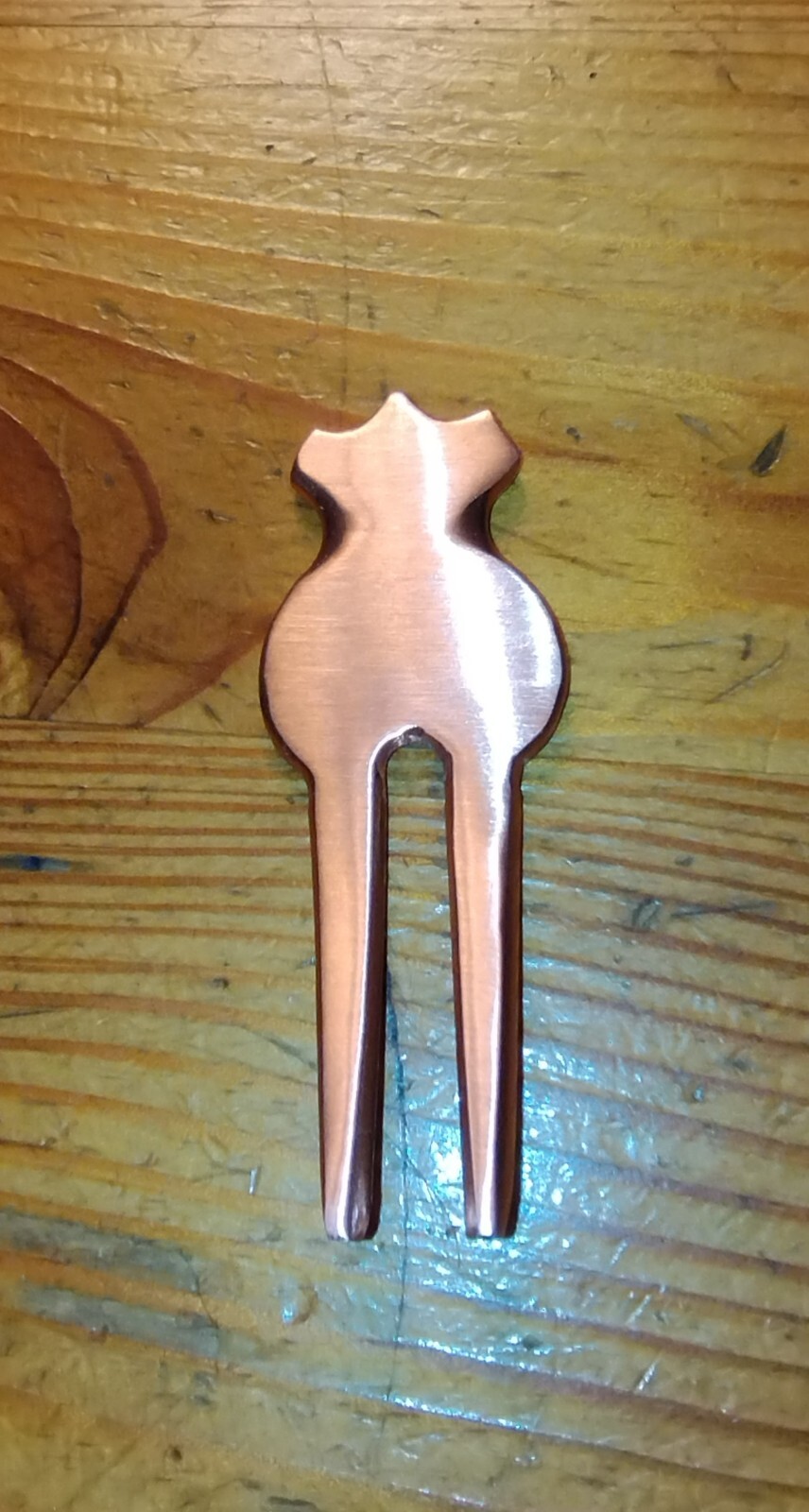 "THE COPPER BADGE" COPPER (Not Brass) HANDMADE DIVOT TOOL by Dave Curry GLOSS