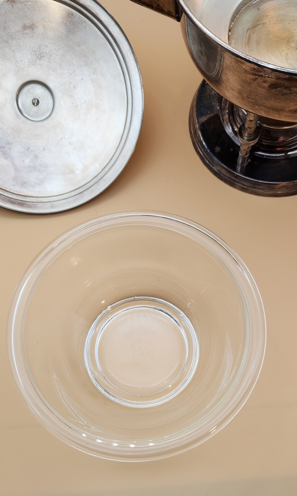 Tommi Parzinger Designed Mueck-Cary Chafing Dish w/ PYREX Dish Insert, Burner