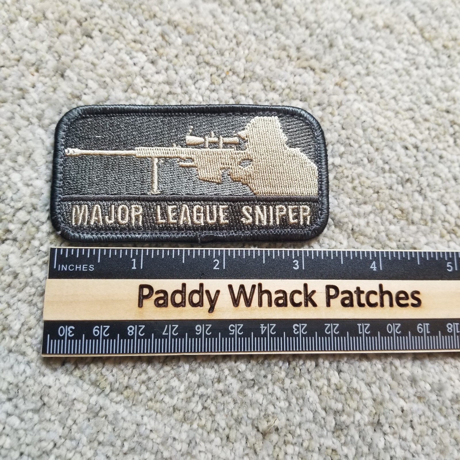 Major League Sniper Patch Hook & Loop Back Military Morale Tactical