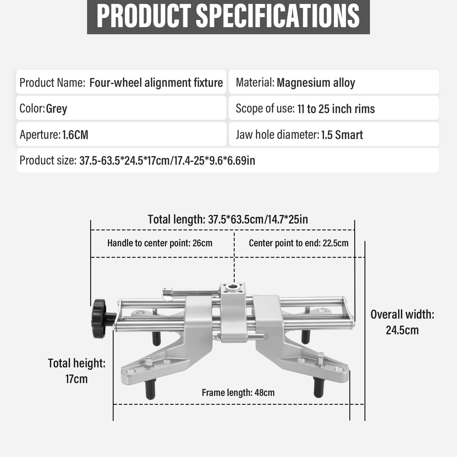 3D DSP Wheel Alignment Clamp Tool - Wheel Clamp for Wheel Alignment, 1 Clamp