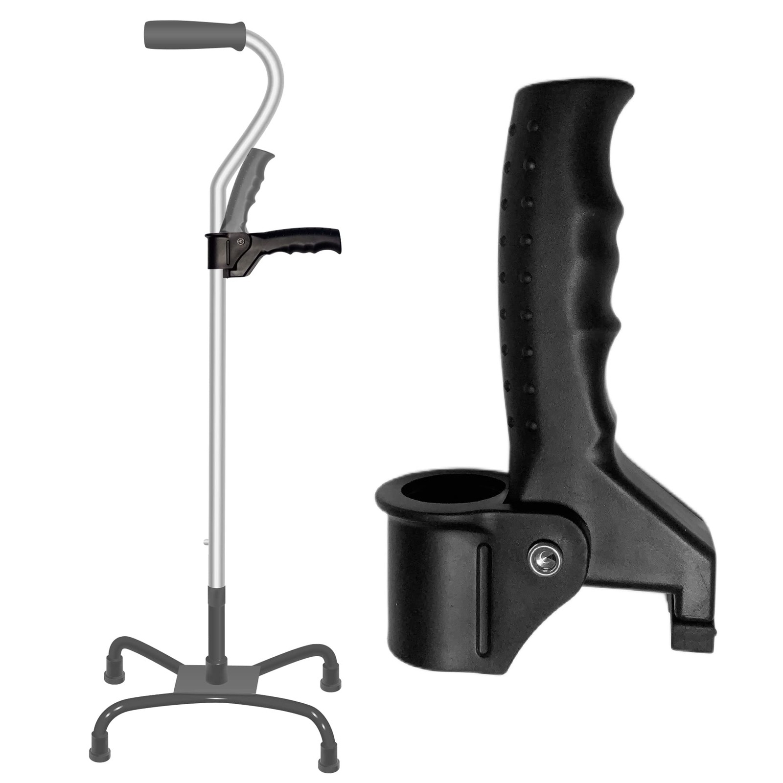 Cane Handle for Standing Aids Seniors Stand Assist Walking Upright Black