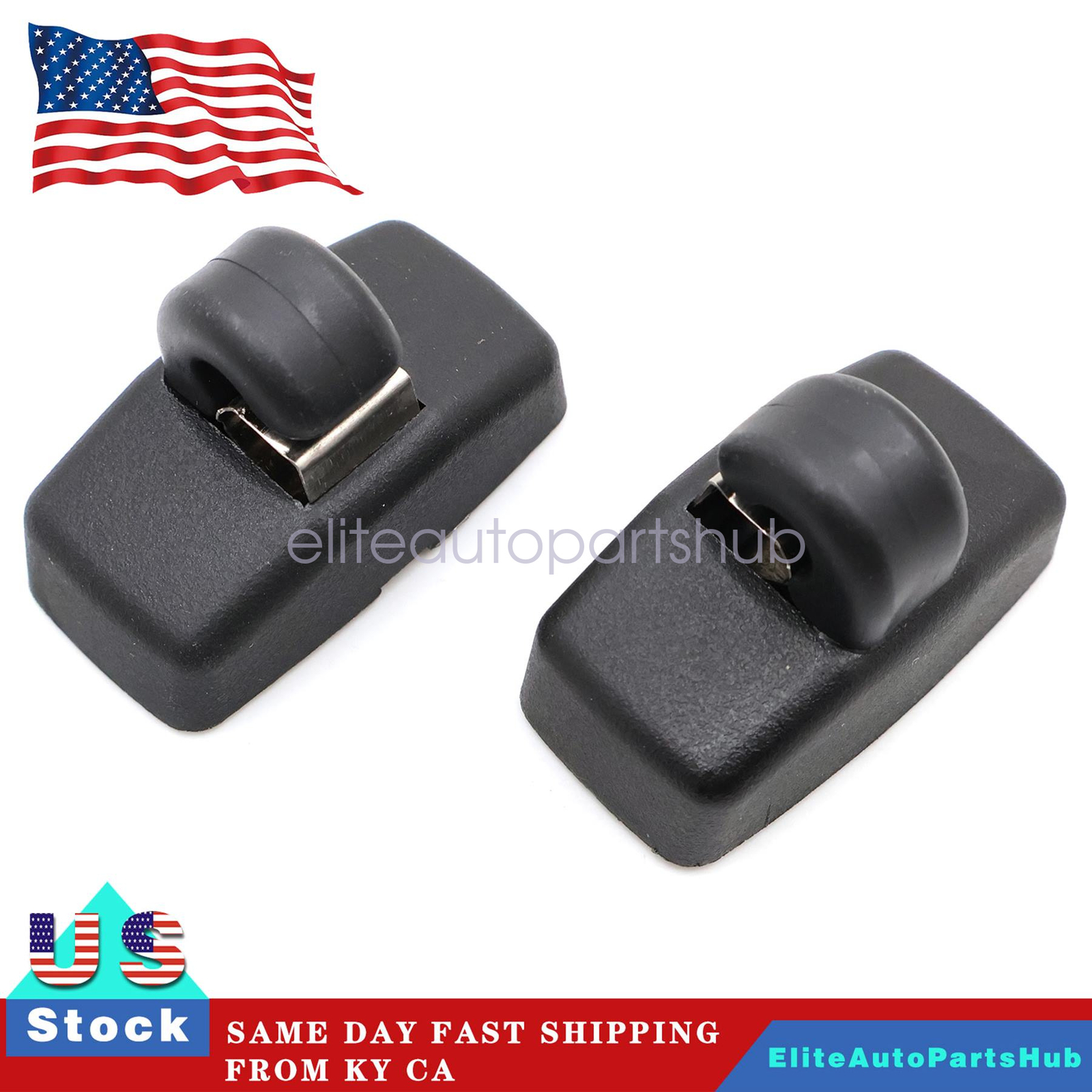 2Pcs Black Sun Visor Fixed-Clip Hook For VW Beetle Passat Golf Jetta 3B0857561B