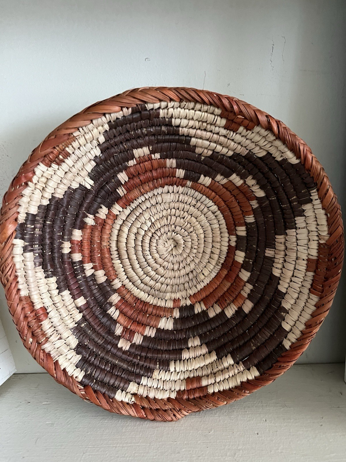 Hand Woven Basket Bowl 9” Purchased In Oklahoma