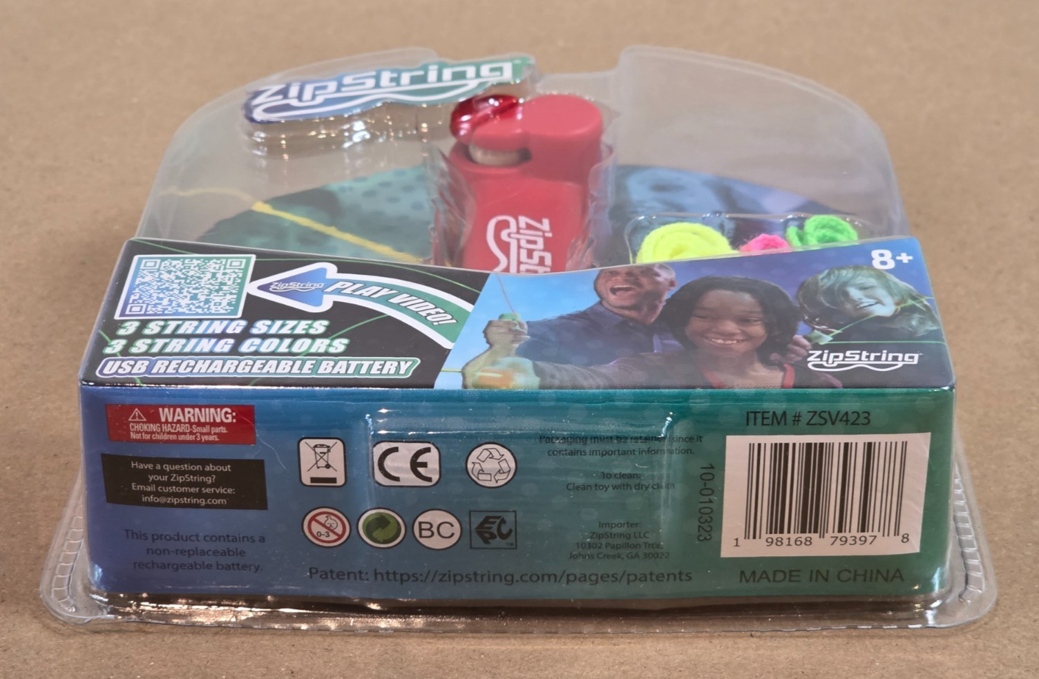 ZipString Original As Seen on Shark Tank Classic Rope Launcher Toy with 3 String