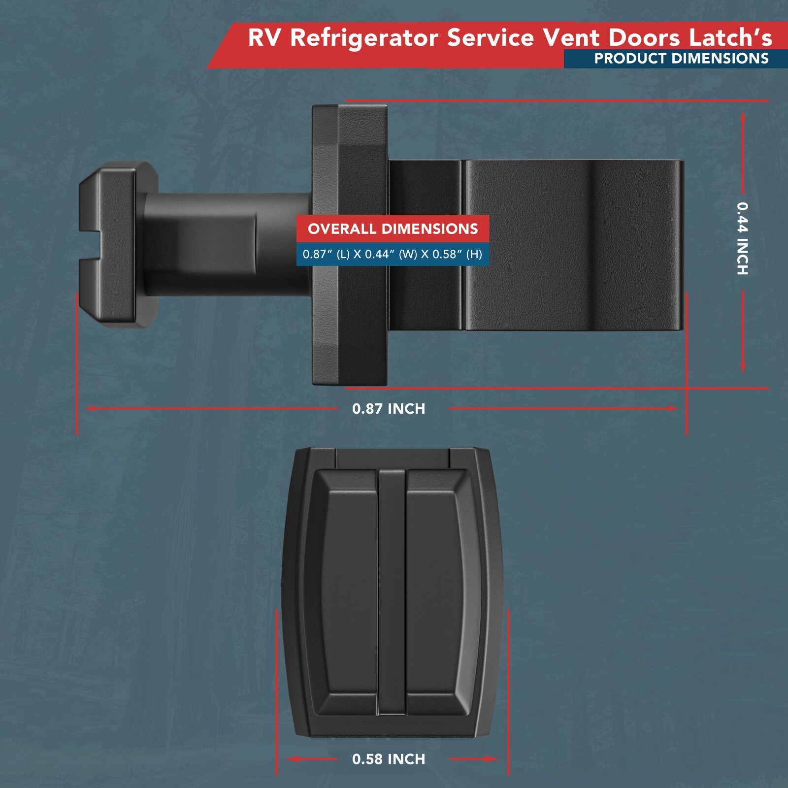 RV Refrigerator Clips Compatible with Norcold 617772 Replacement Vent Door Latch