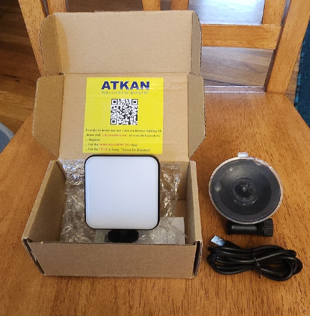 Atkan Video Conference Portable LED Light for Live Streaming