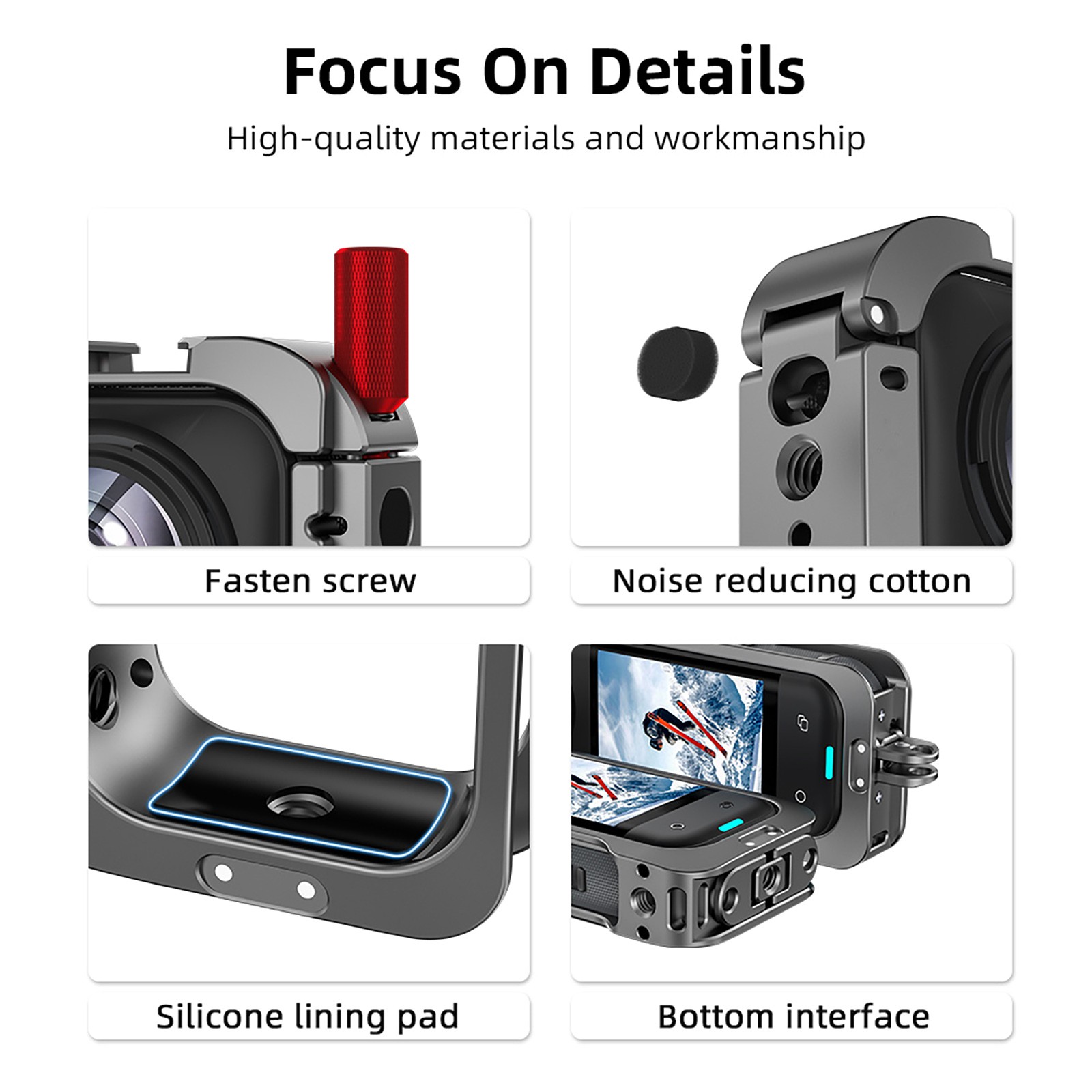 Protective Frame Kit with Lens Cap For Insta360 X5 Camera Accessories aq