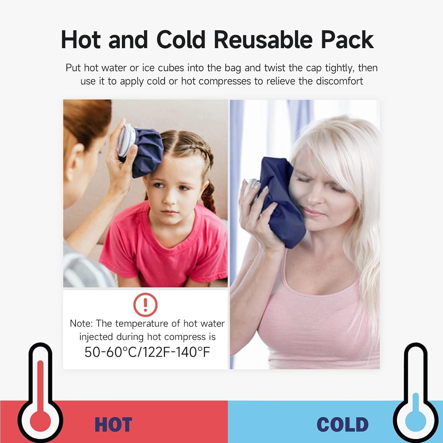 6-Inch Breathable Ice Pack for Cold Therapy & Hot Compress - Safe & Effective
