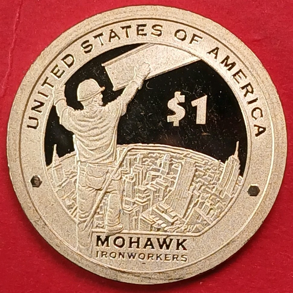 2015-S Proof Gem Native American Dollar Mohawk Ironworkers Reverse