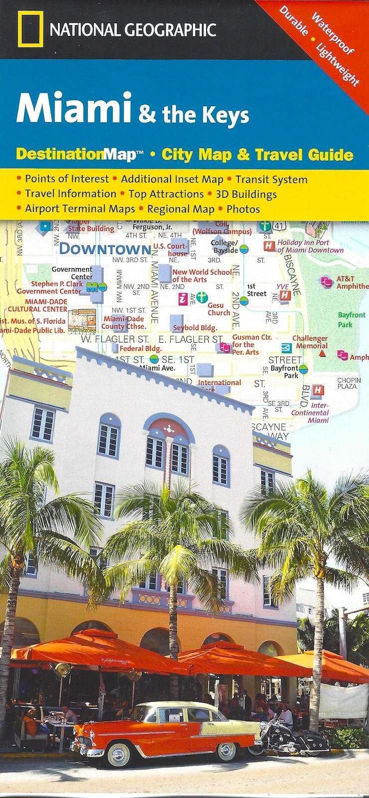 Street Map of Miami, Florida, by National Geographic Destination Maps