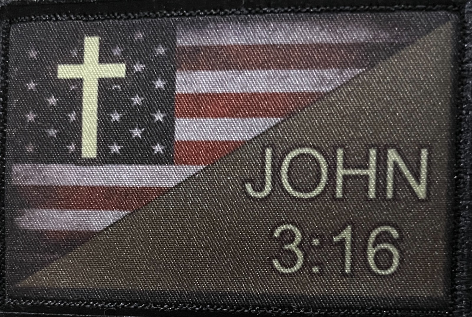 John 3:16 USA Flag Morale Patch Military Tactical Army Flag USA Hook Badge Bible