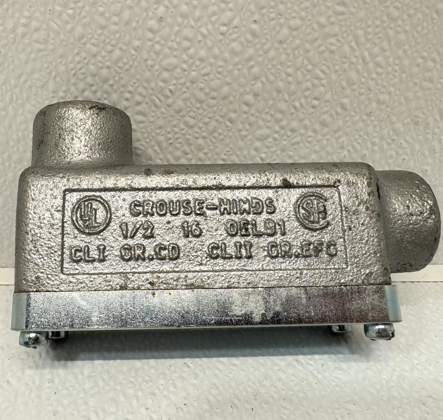 Crouse-Hinds OELB1, Exp Proof Conduit Body, 1/2 Cndt Outlet Body Cvr, 1 PC