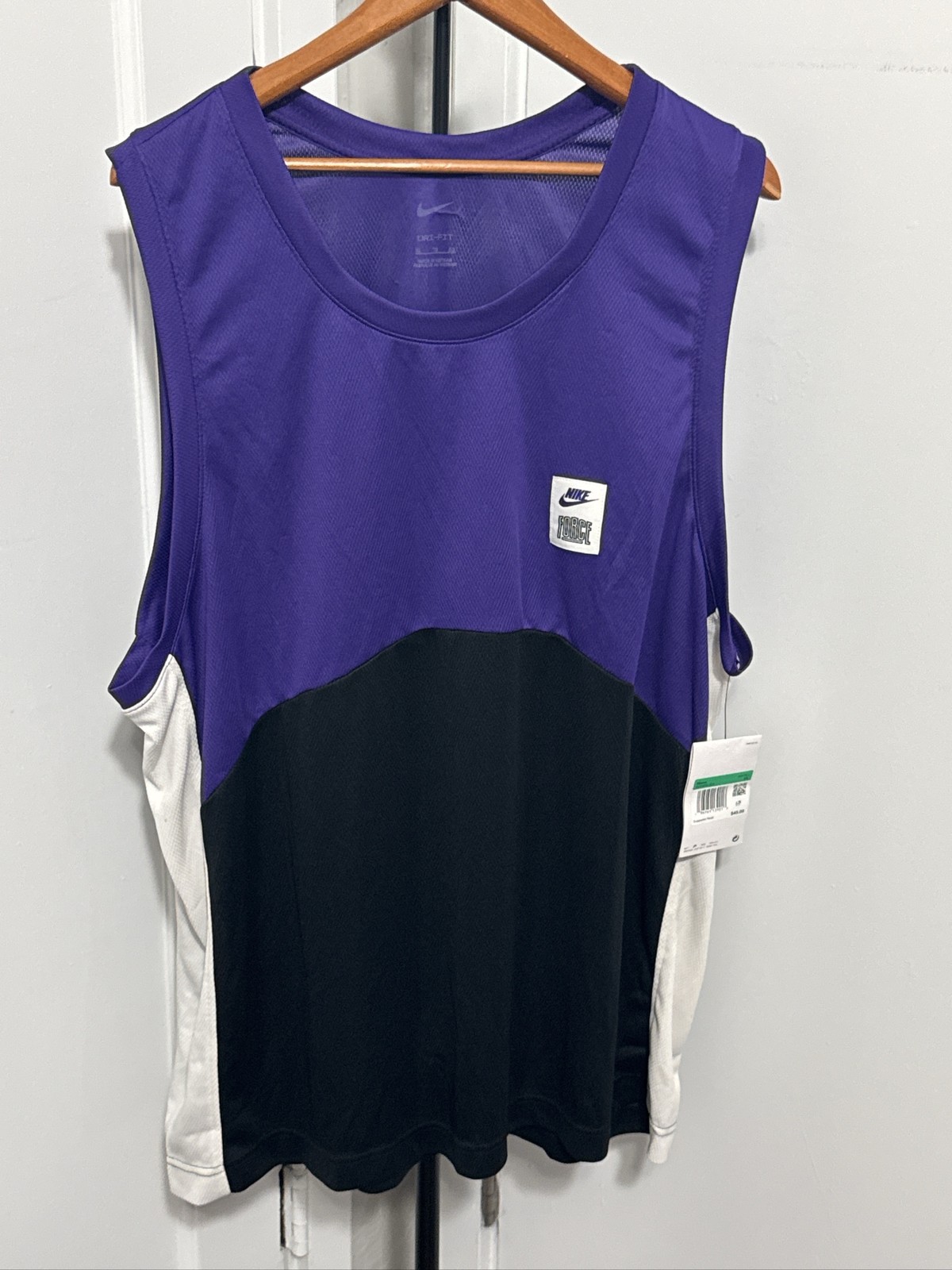 Nike Dri-FIT Basketball Jersey Tank Top Purple Black White Men's