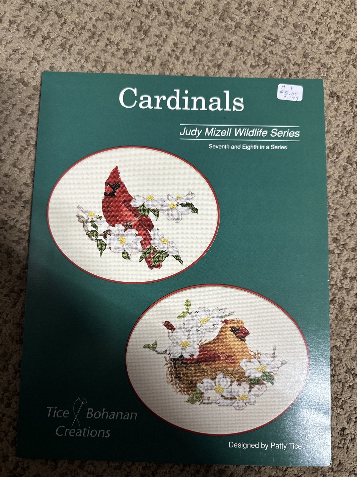 Cardinals Male & Female Cross Stitch Leaflet Tice Bohanan Creations Judy Mizel