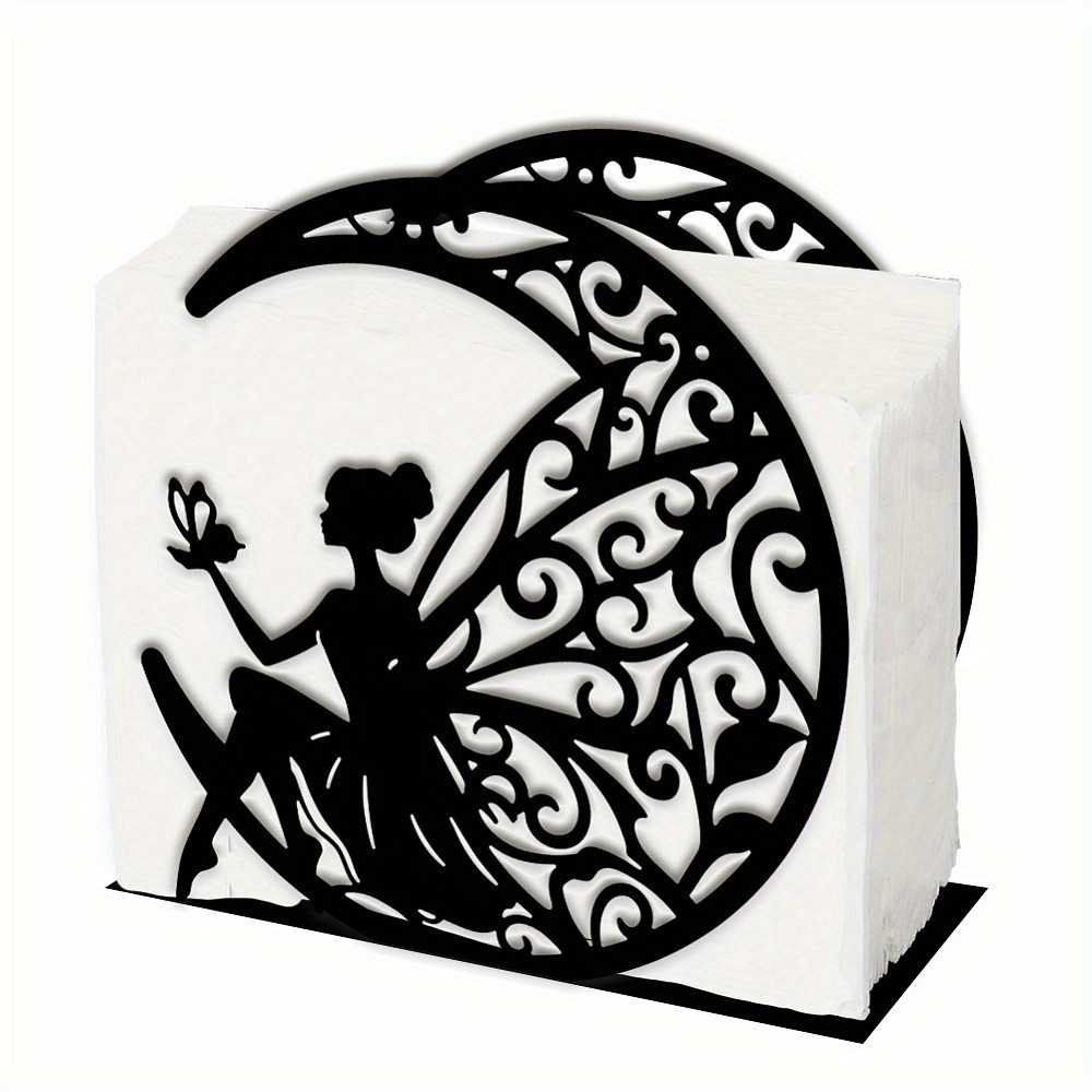 1pc Iron Napkin Holder Fairy 125x50x123x1.3mm Craft storage box and organizer