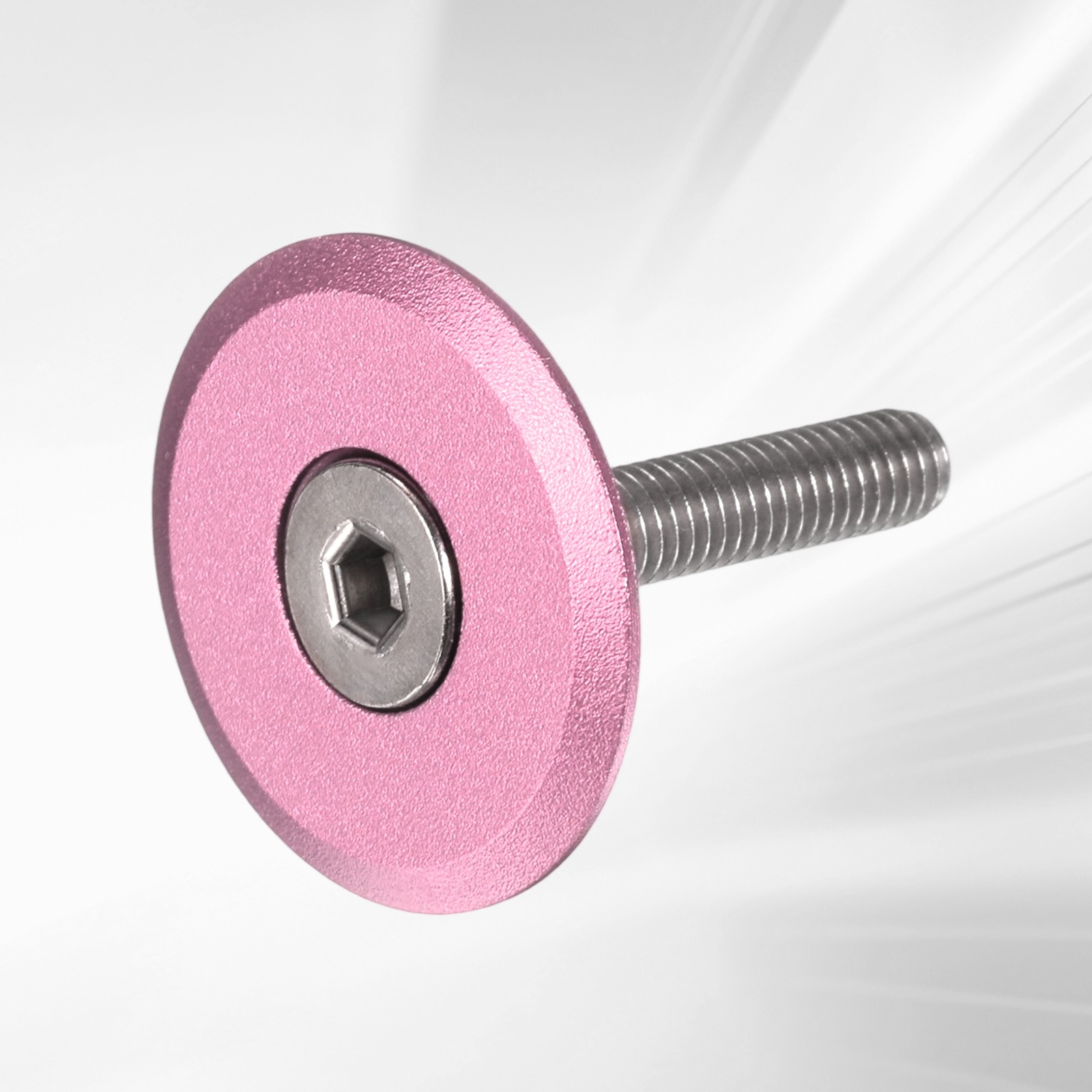 Bicycle Head Set Stem Top Cap 1-1/4" OD Matte Surface Pink