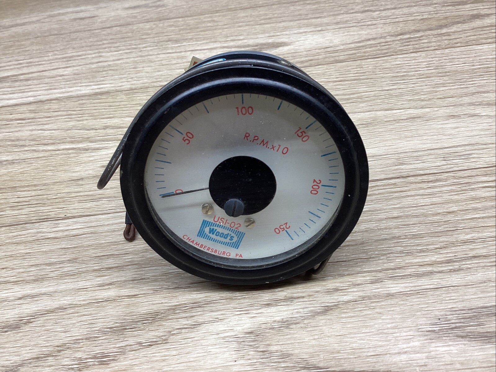 WOODS R.P.MX10 0-250 40-77 100UA RM GAUGE MADE IN U.S.A #811D86*CO