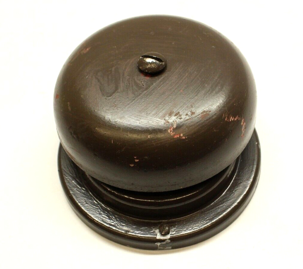 Vintage Industrial Electric Signal Bell 6" D School Fire Alarm Untested  AS IS