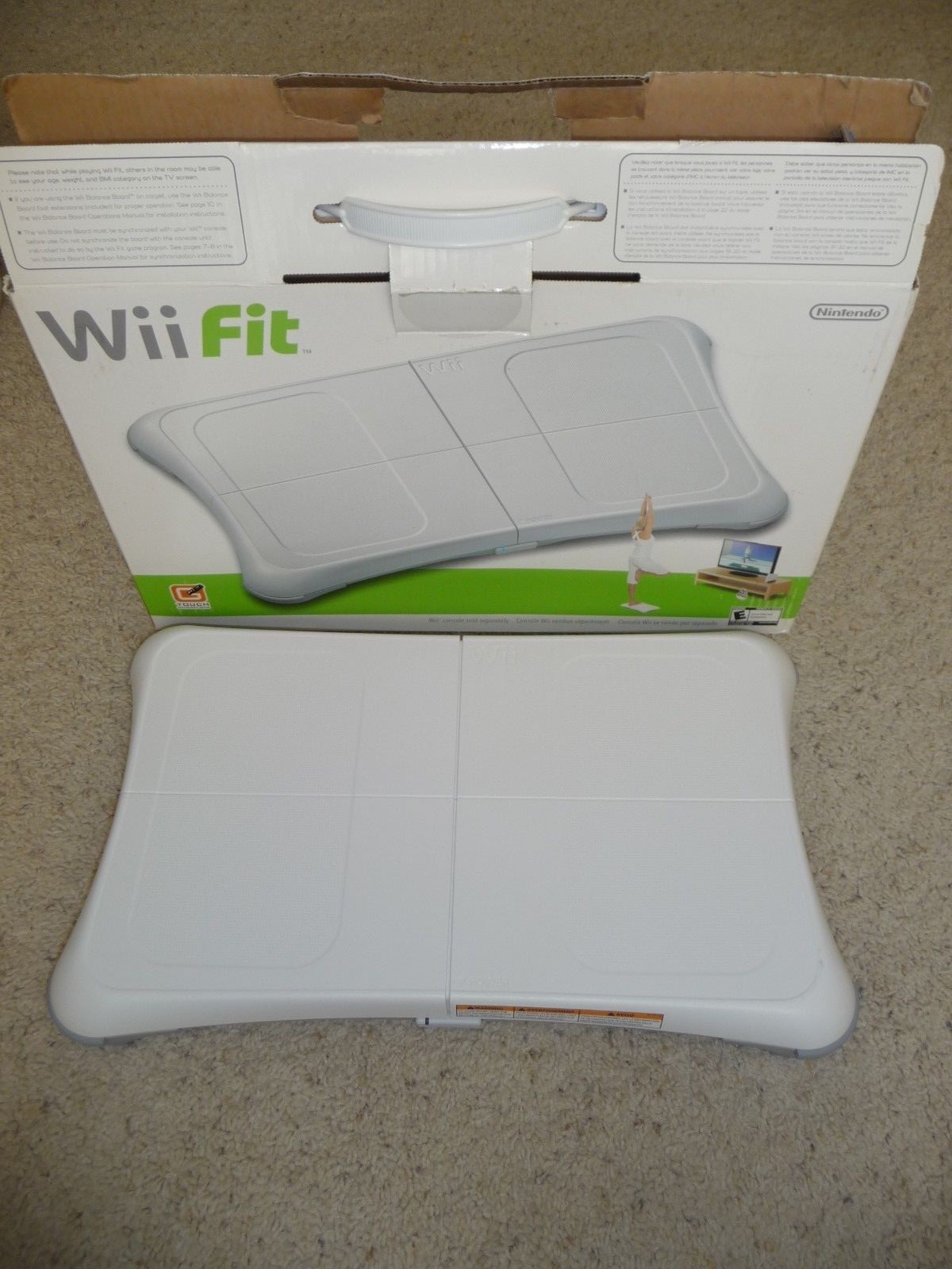 Wii Fit Balance Board Nintendo Wii  RVL-021 w/ Fitness Exercise Work Out Disc