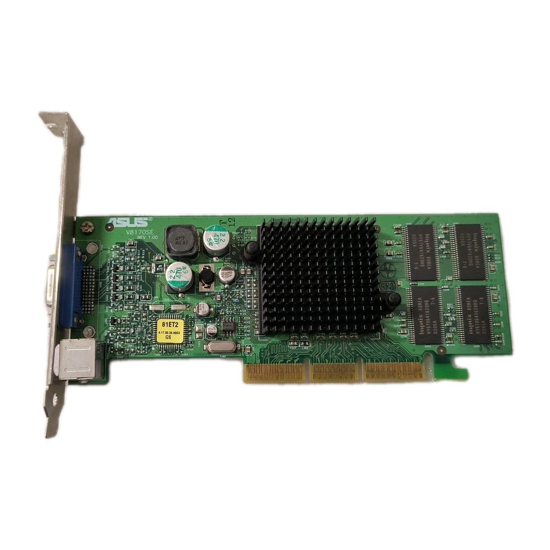 VINTAGE ASUS V8170SE NVIDIA GEFORCE4 MX440 64M AGP VIDEO CARD VGA SVIDEO MXB78B