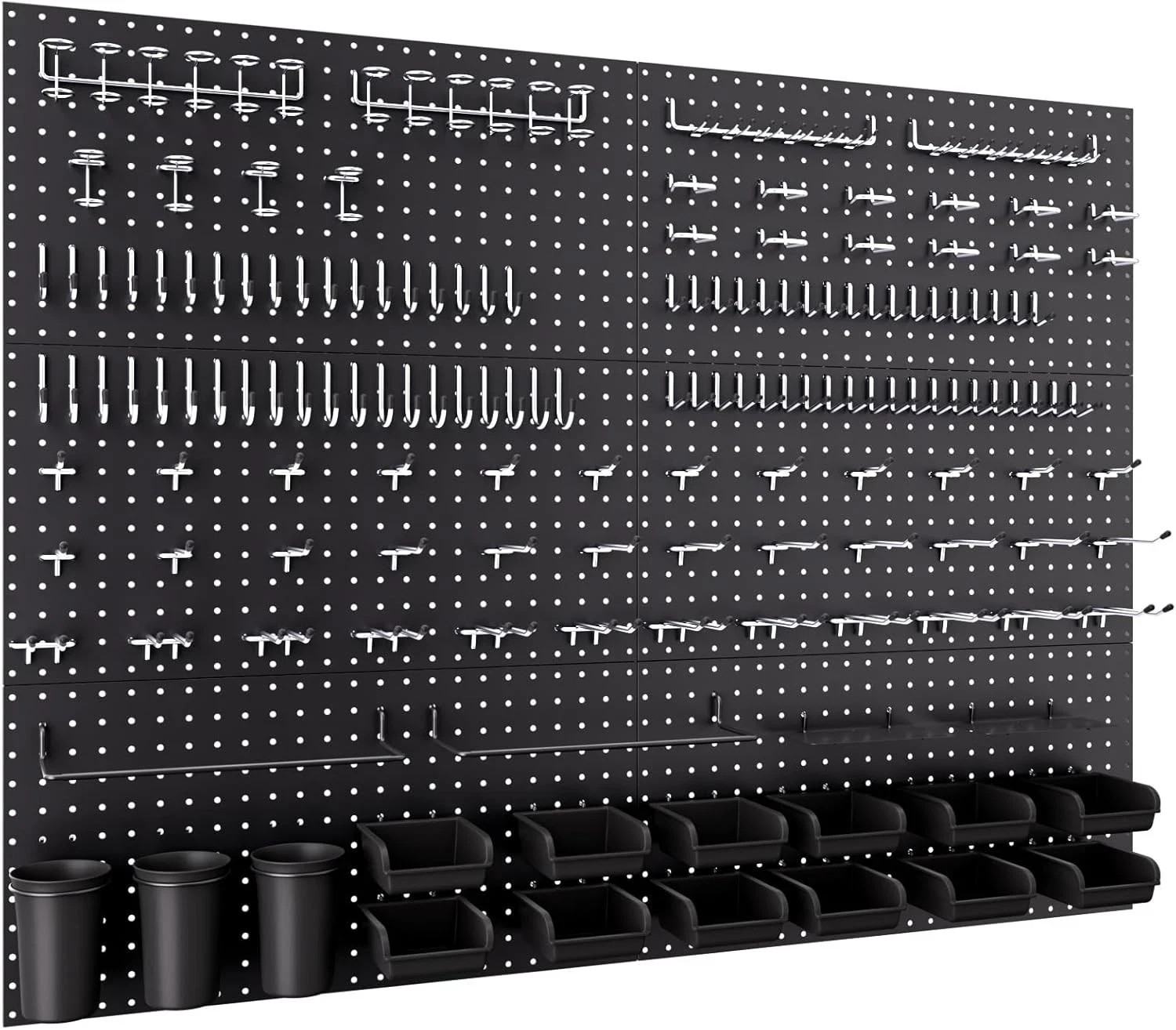 48x36 Inch Metal Peg Board Kit with 1/4" Pegboard Hooks Accessories, 6PCS Peg Bo