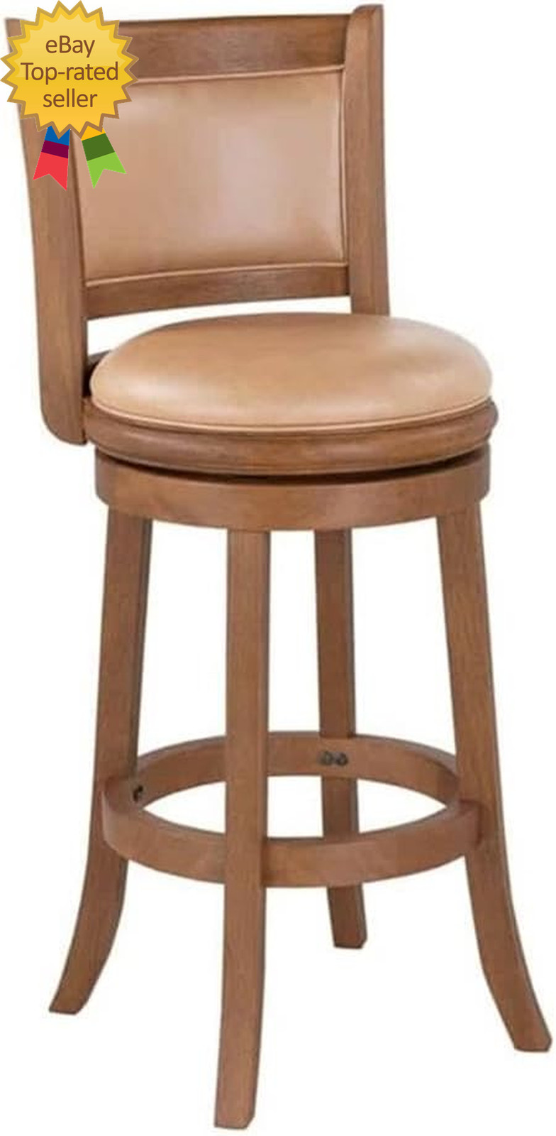 Augusta Swivel Bar Stool   Chestnut Wire Brush