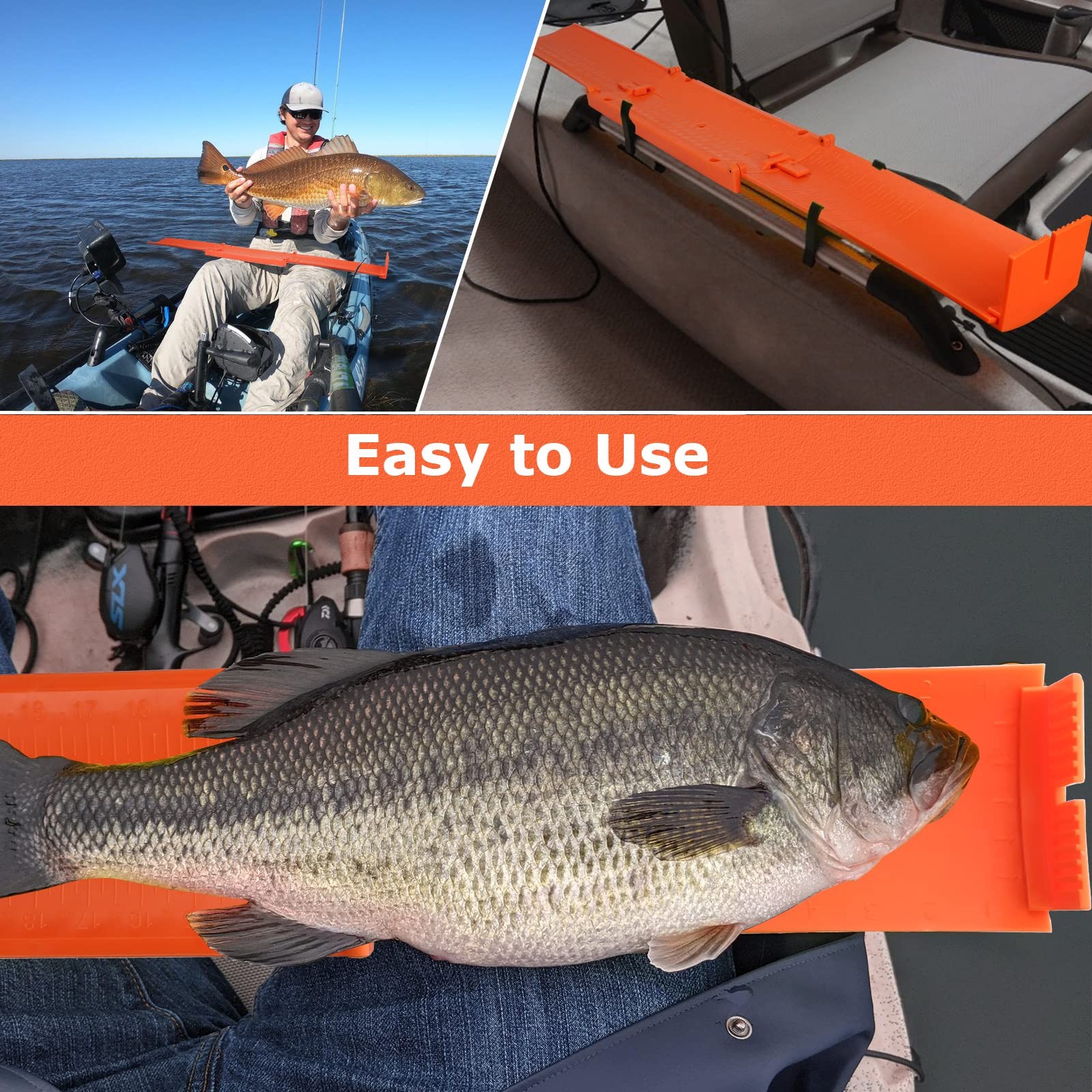 Fish Measuring Board Foldable, Floatable Compact Folding Fish Ruler for Boat,...