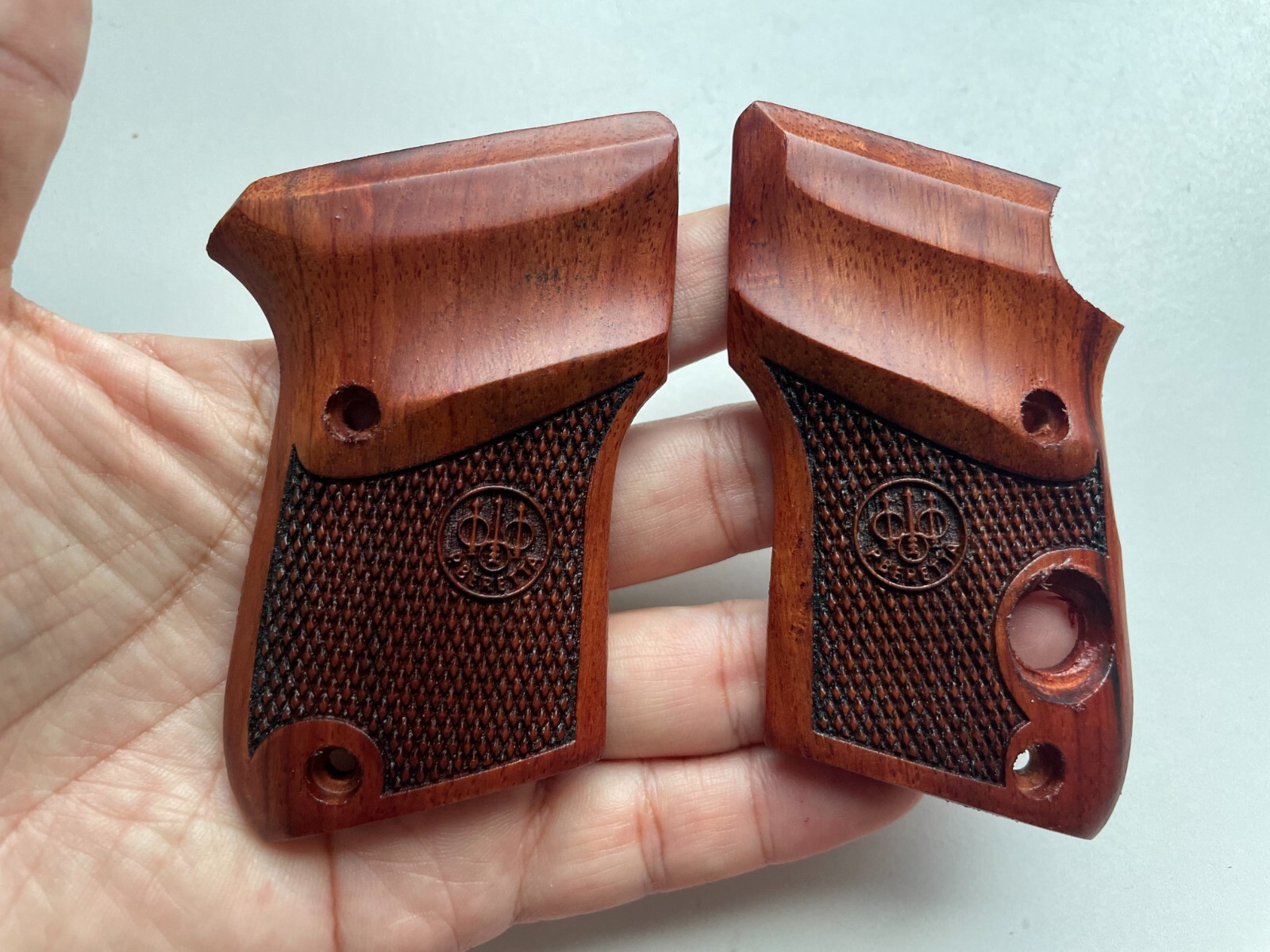 New  Hard wood Grips for Beretta 21A Bobcat, Ship From Thailand