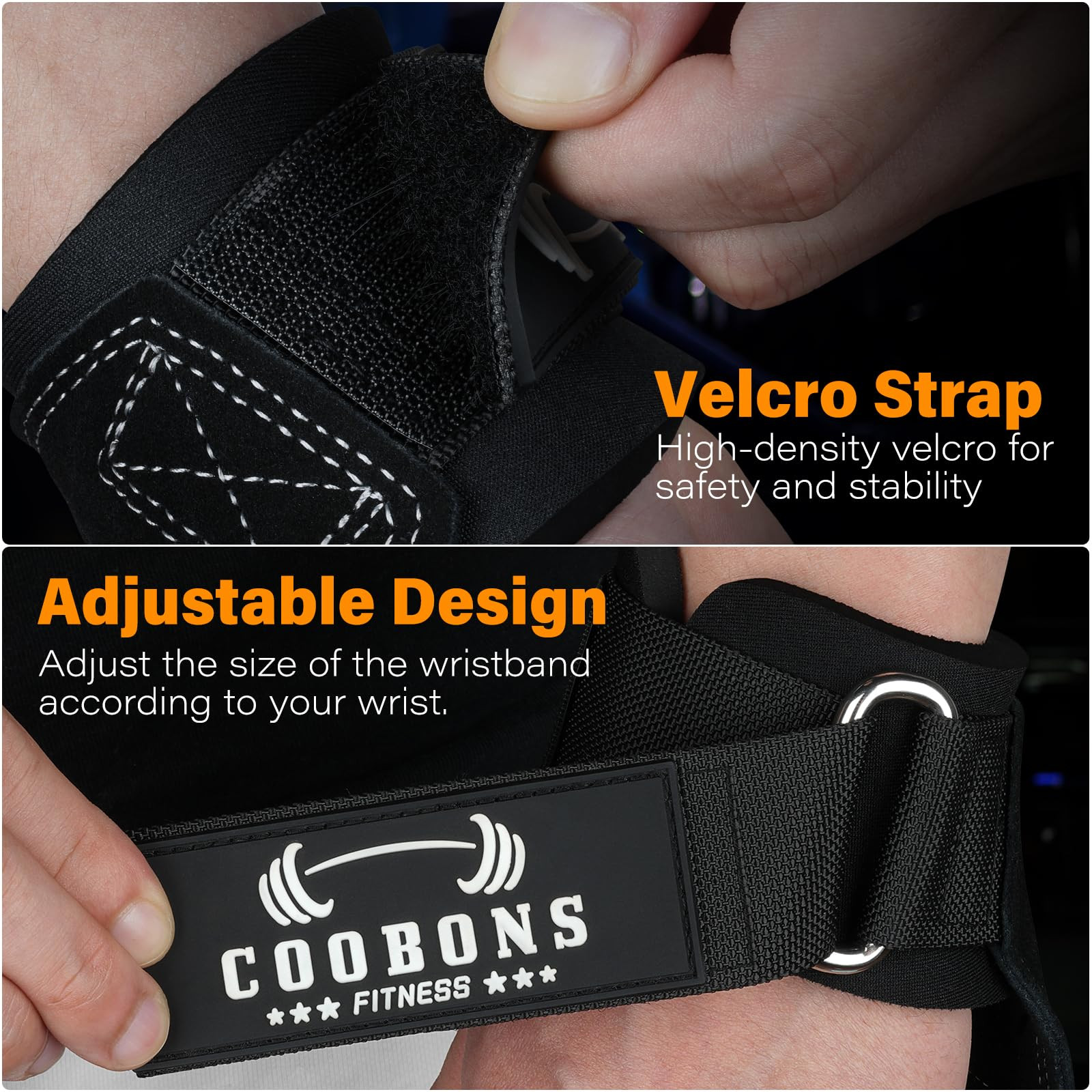 Lifting Wrist Straps for Weightlifting, Double Layer Leather for Weight Lifti...