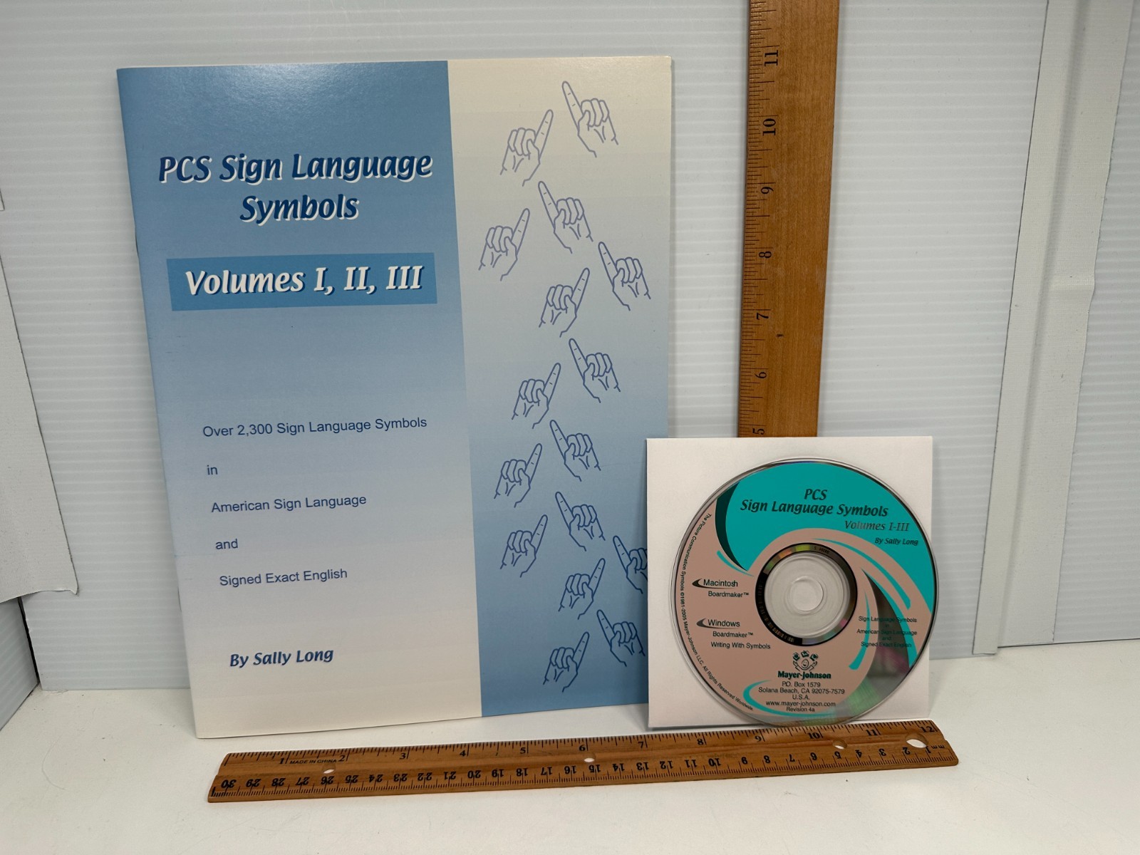 PCS Sign Language Symbols Vol 1 2 3 with Boardmaker Disc Manual Mayer-Johnson