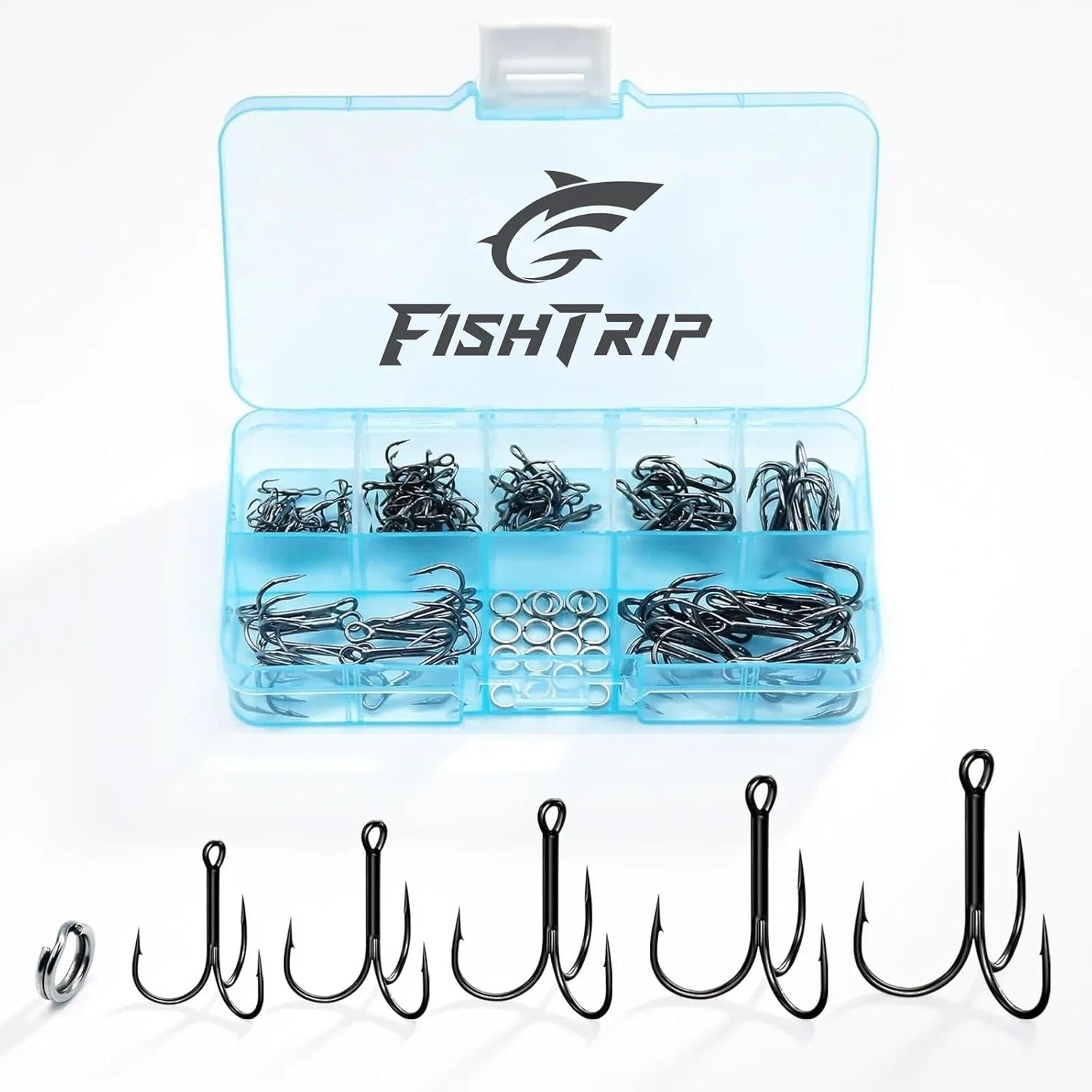 25/10/90/ Fishing Treble Hooks, High Carbon Steel Triple Fishing Hooks