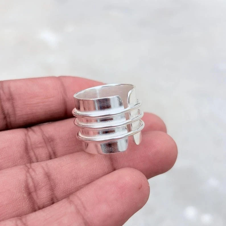 Anniversary Woman Band  Ring Handmade 925 Sterling Silver Band Ring All R306