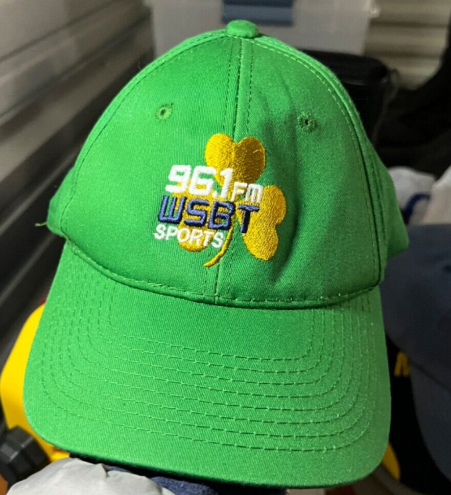 DC Brand WSBT Sports Gold Shamrock Green Hat Cap Radio Station for Notre Dame