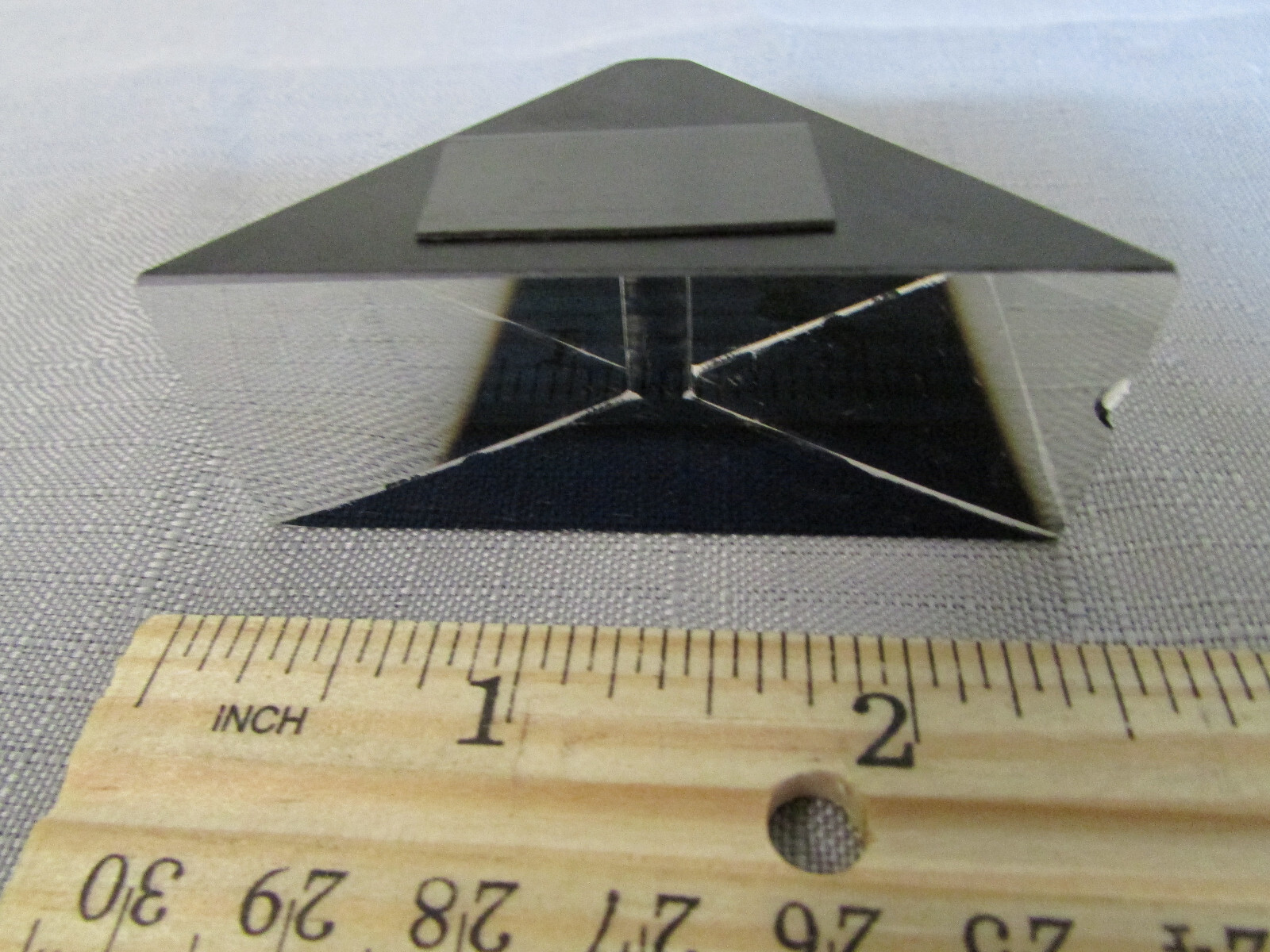 Tiyoda Microscope Part Large Prism From Base Illumination System - Chipped
